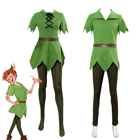 Movie Peter Pan Cosplay Costume Hat Green Elf Uniform