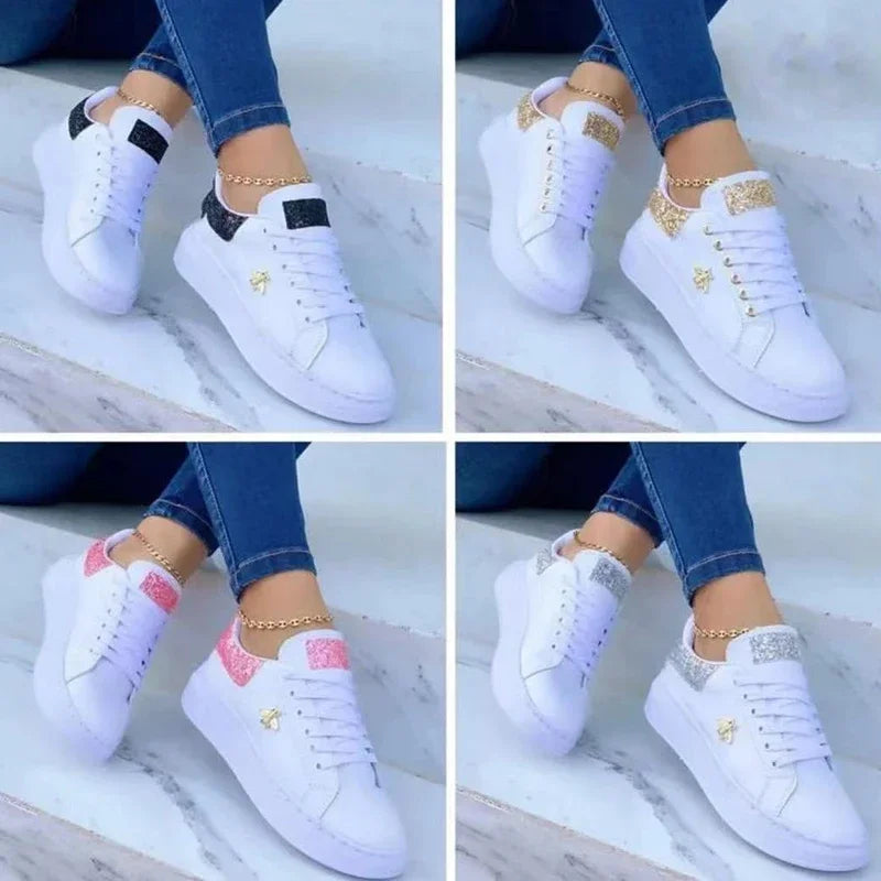 Women Lace Up Casual Flat Sport Shoes
