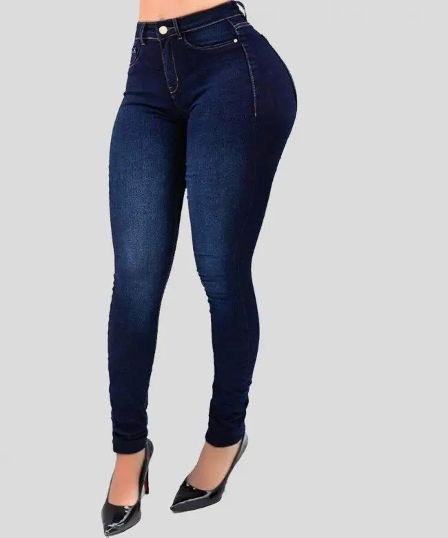 Women High Waist  Ankle Length Denim Pants