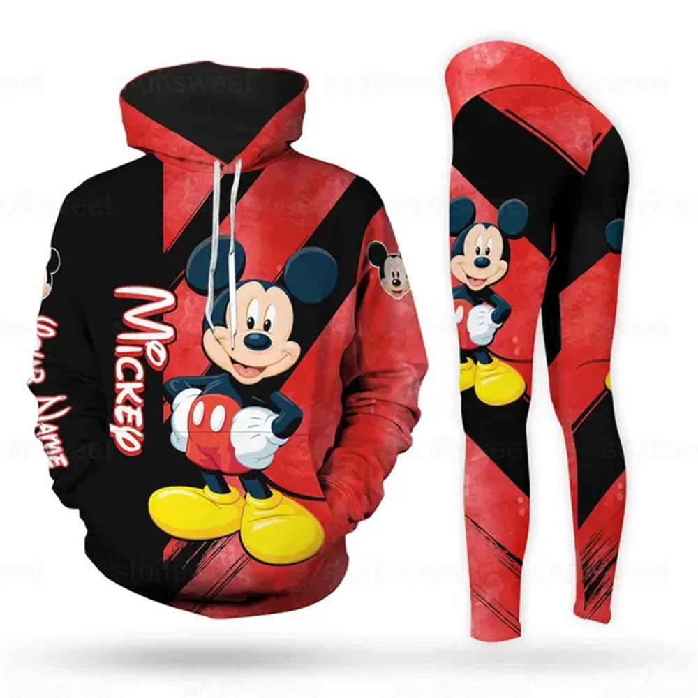 Mickey Mouse 3D Hoodie Women Hoodie Set