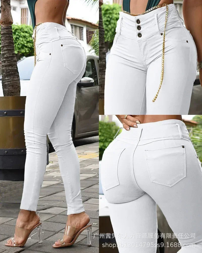 Women Khaki High Waist Pants