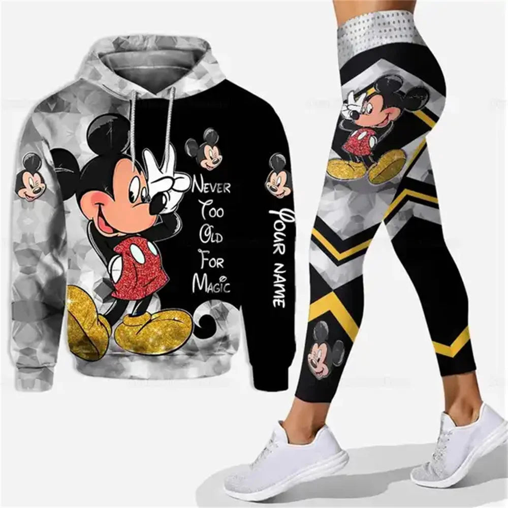 Mickey Mouse 3D Hoodie Women Hoodie Set