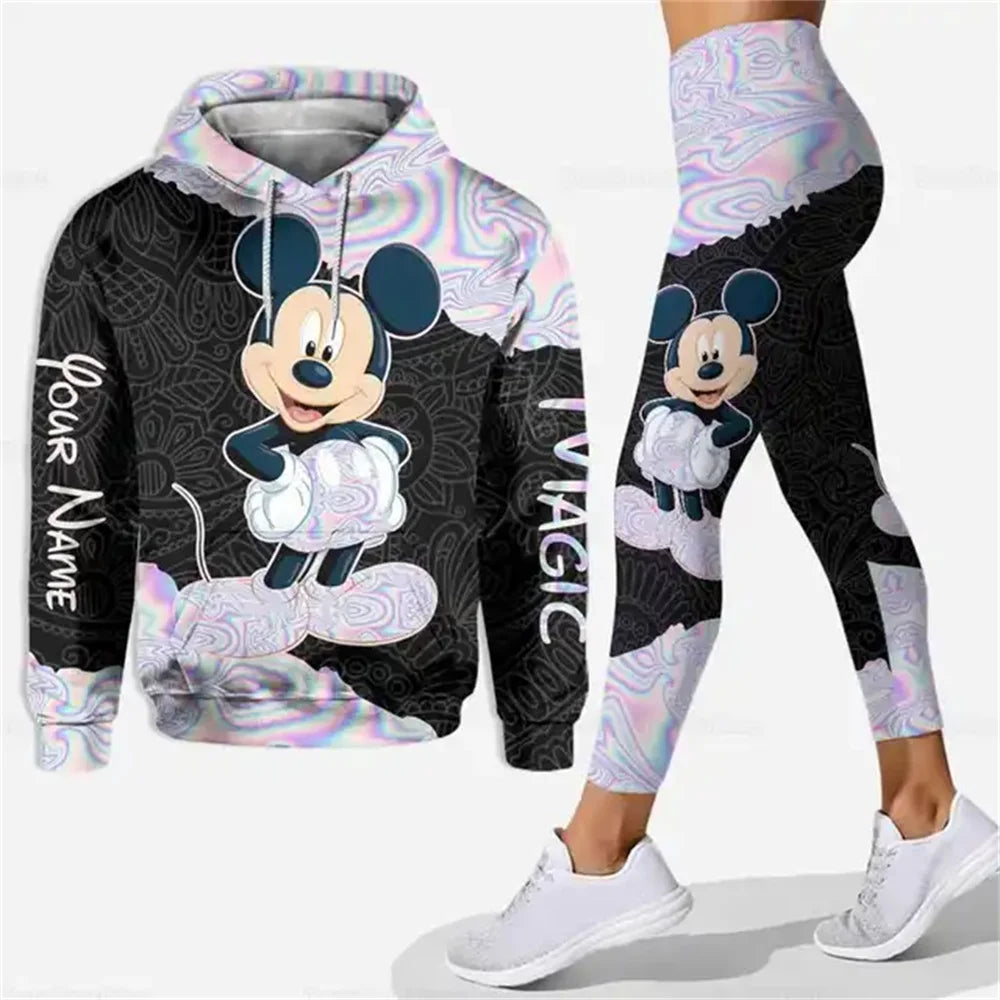 Mickey Mouse 3D Hoodie Women Hoodie Set