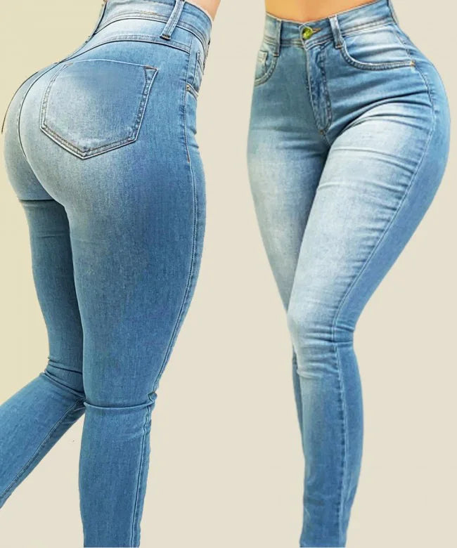 Women High Waist  Ankle Length Denim Pants