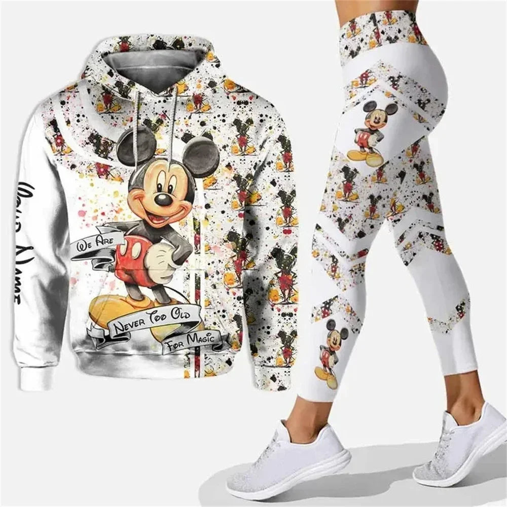 Mickey Mouse 3D Hoodie Women Hoodie Set