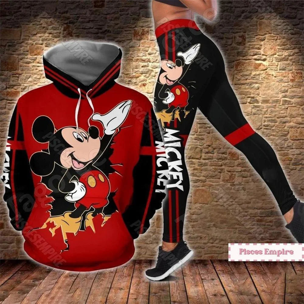 Mickey Mouse 3D Hoodie Women Hoodie Set