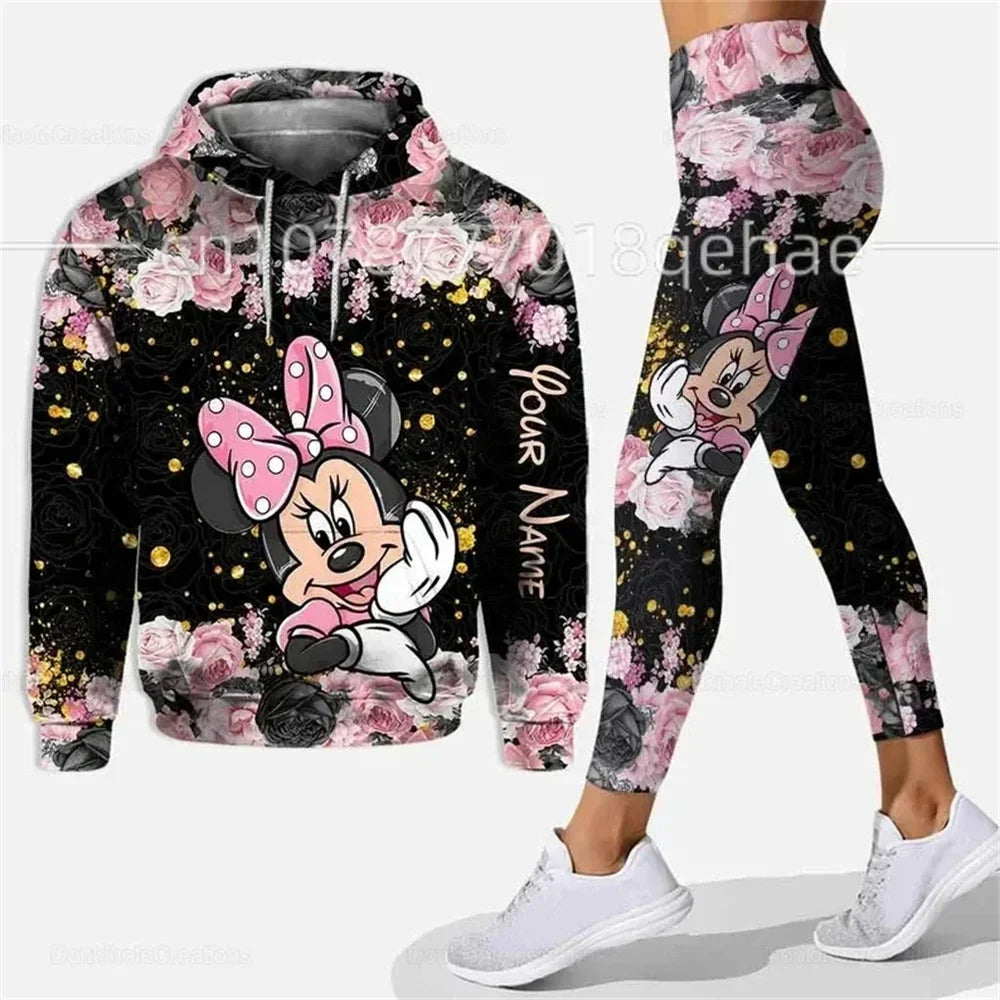 Mickey Mouse 3D Hoodie Women Hoodie Set