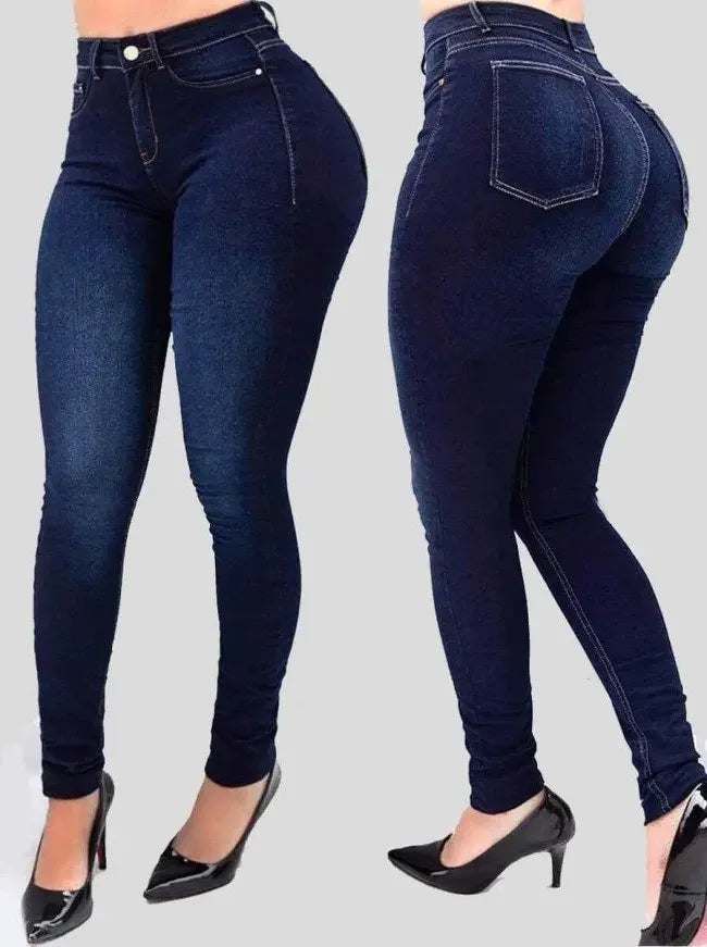 Women High Waist  Ankle Length Denim Pants