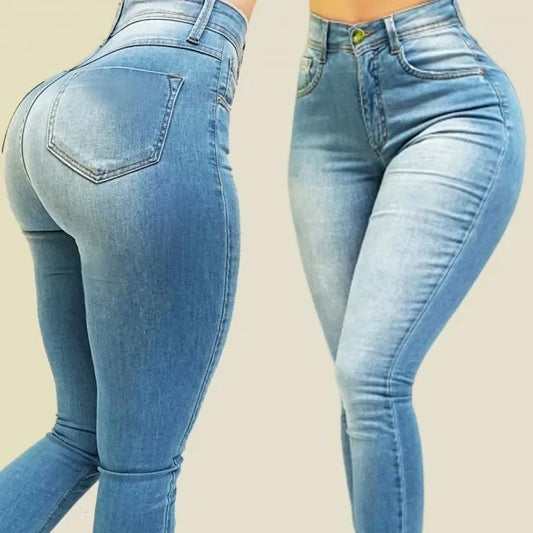 Women High Waist  Ankle Length Denim Pants