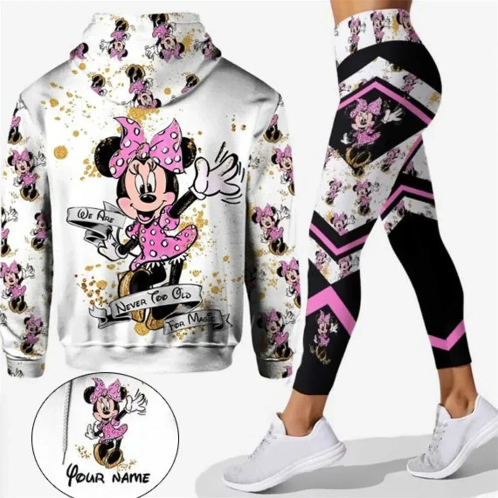 Mickey Mouse 3D Hoodie Women Hoodie Set