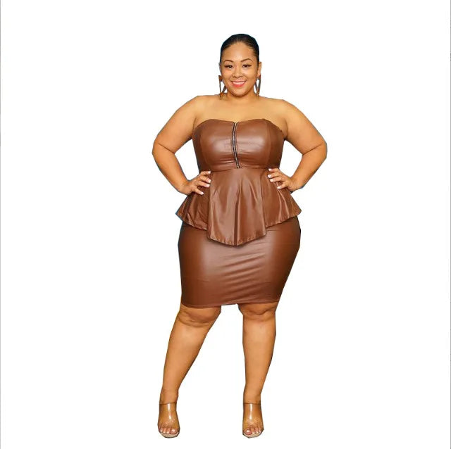 Plus Size Skirt Two Piece Sets Women Clothing