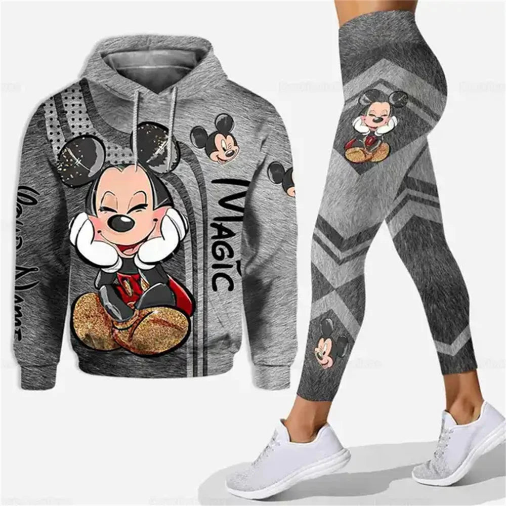 Mickey Mouse 3D Hoodie Women Hoodie Set