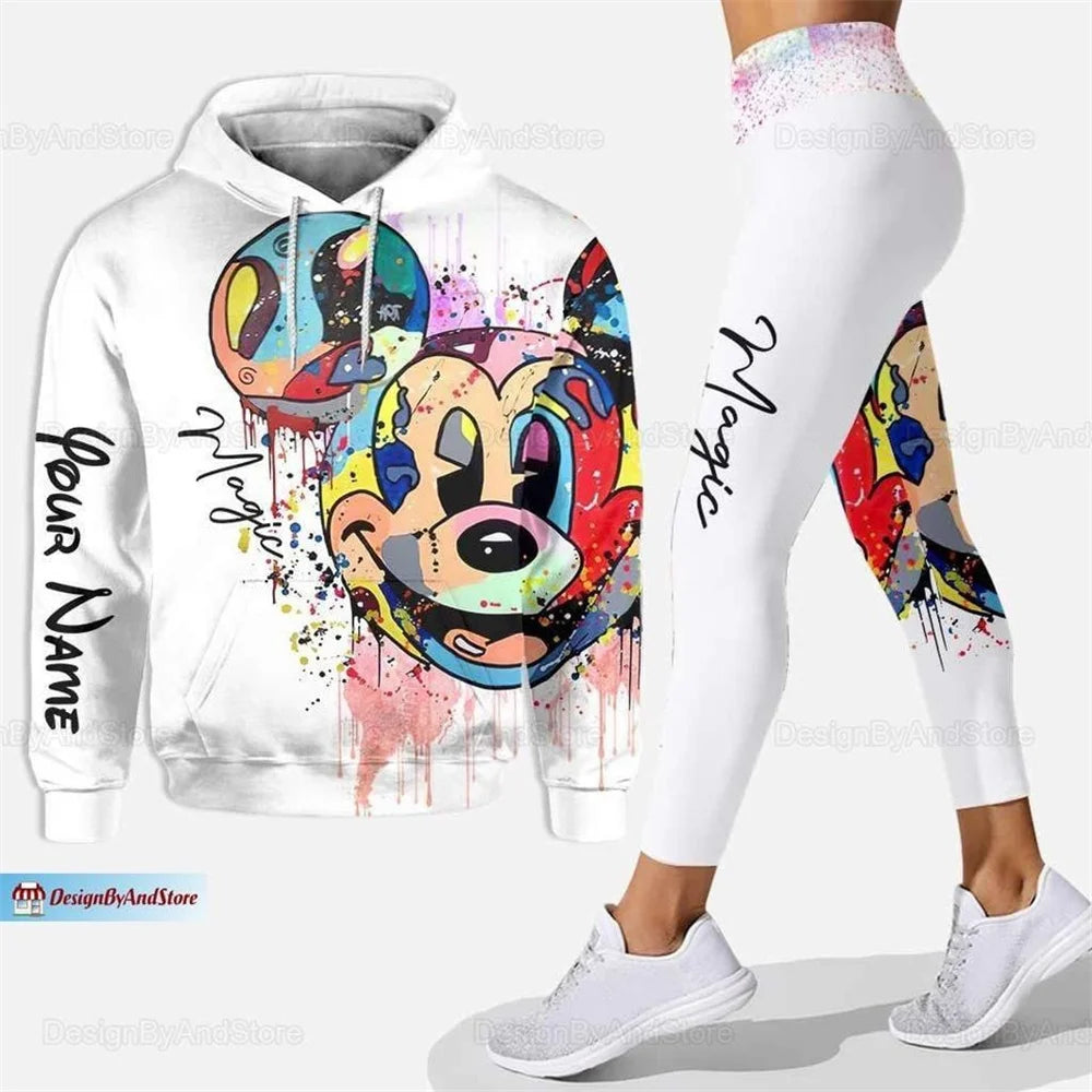 Mickey Mouse 3D Hoodie Women Hoodie Set