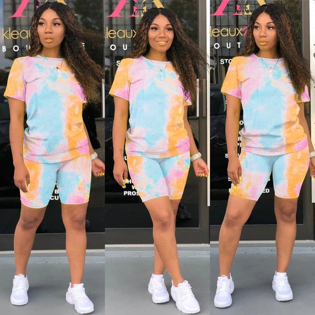 Women T Shirt+Shorts Set