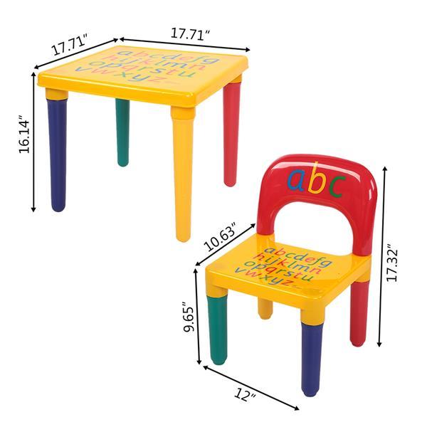 Kids Plastic  Letter Table Chair Set