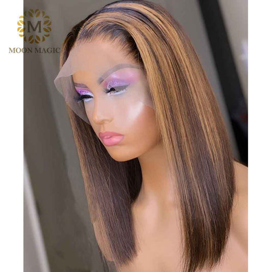 Transparent Lace Wig Ombre Human Hair