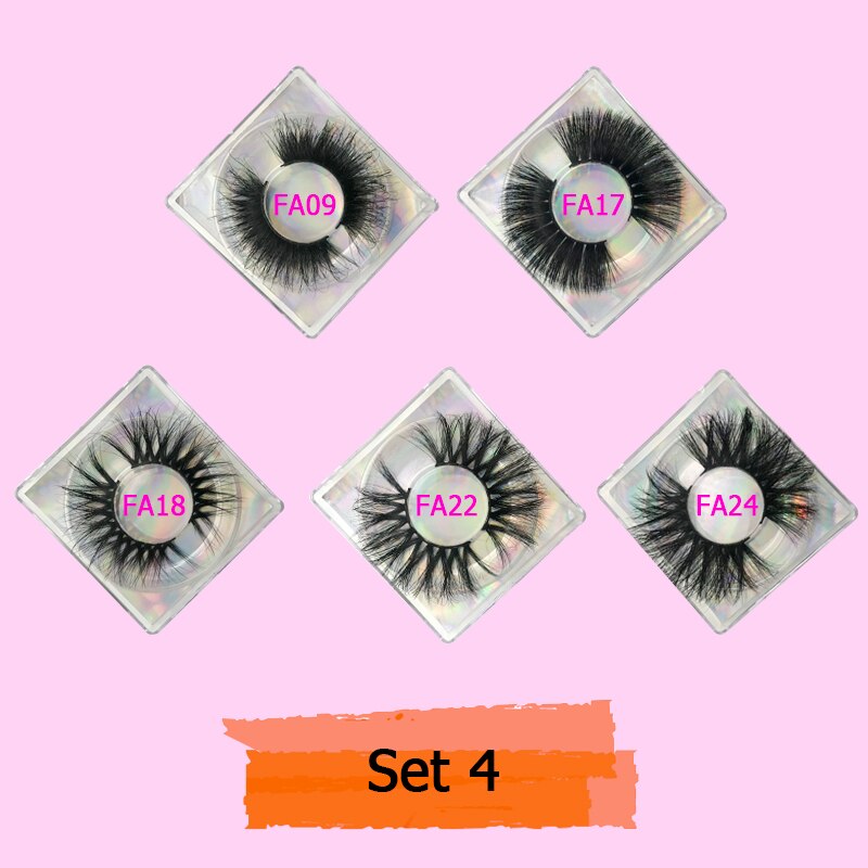 Mink Eyelash 10/20/30 Pairs Fake Lashes Wholesale 5D Mink Lashes Packaging Beauty