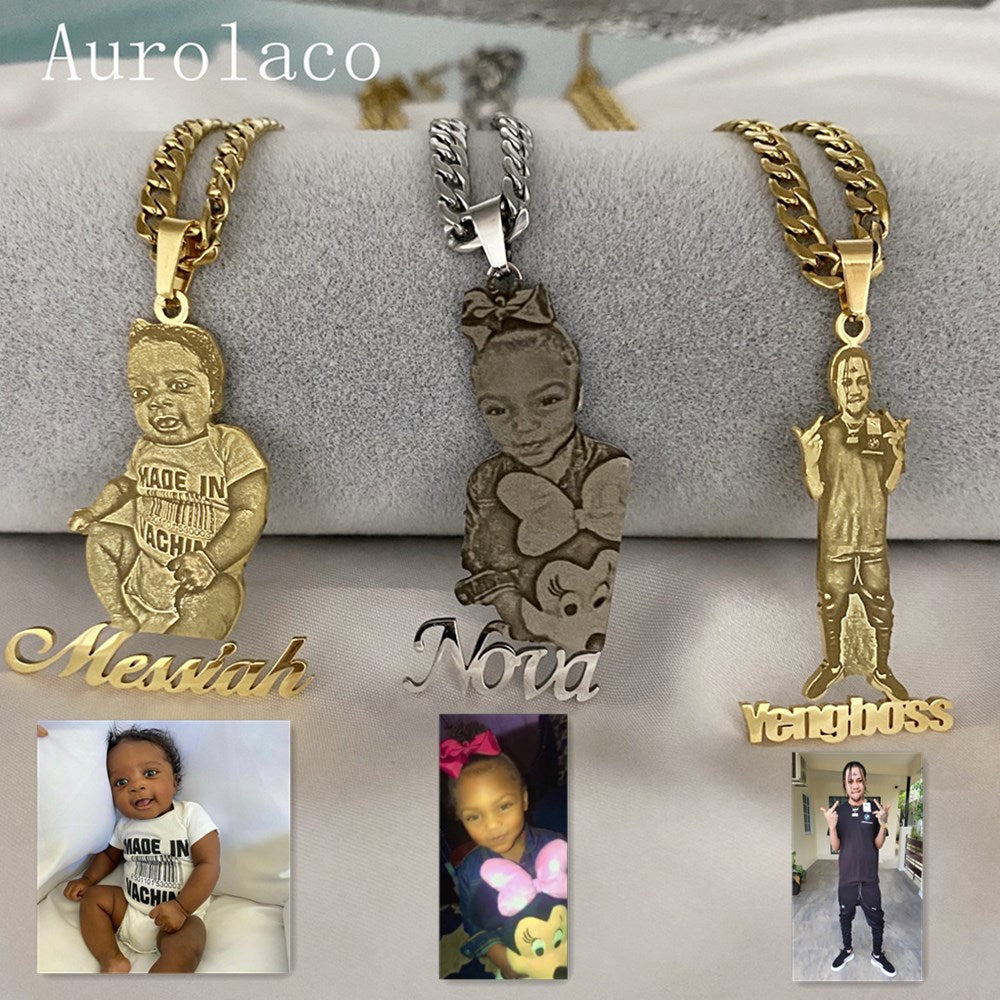 Aurolaco Custom Photo Necklace Jewelry
