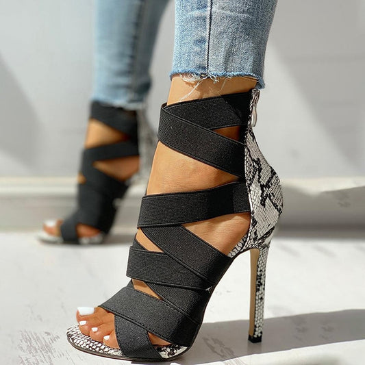 Women High Heels Gladiator Ankle Strap Shoes