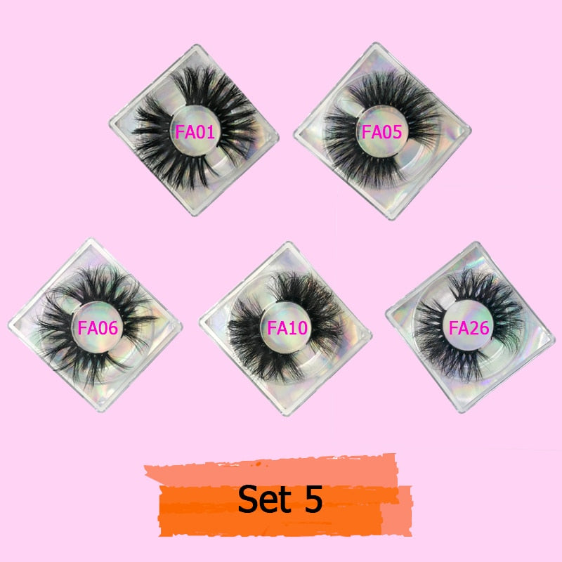 Mink Eyelash 10/20/30 Pairs Fake Lashes Wholesale 5D Mink Lashes Packaging Beauty