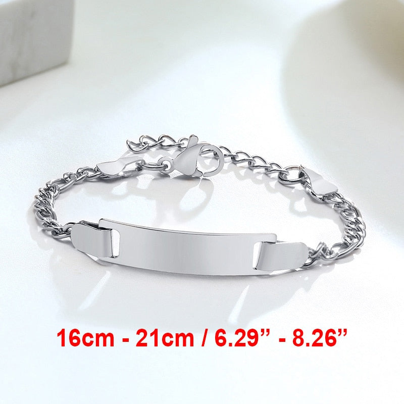 Personalize Mom Baby Name Bracelets Non Allergy Stainless Steel  Jewelry