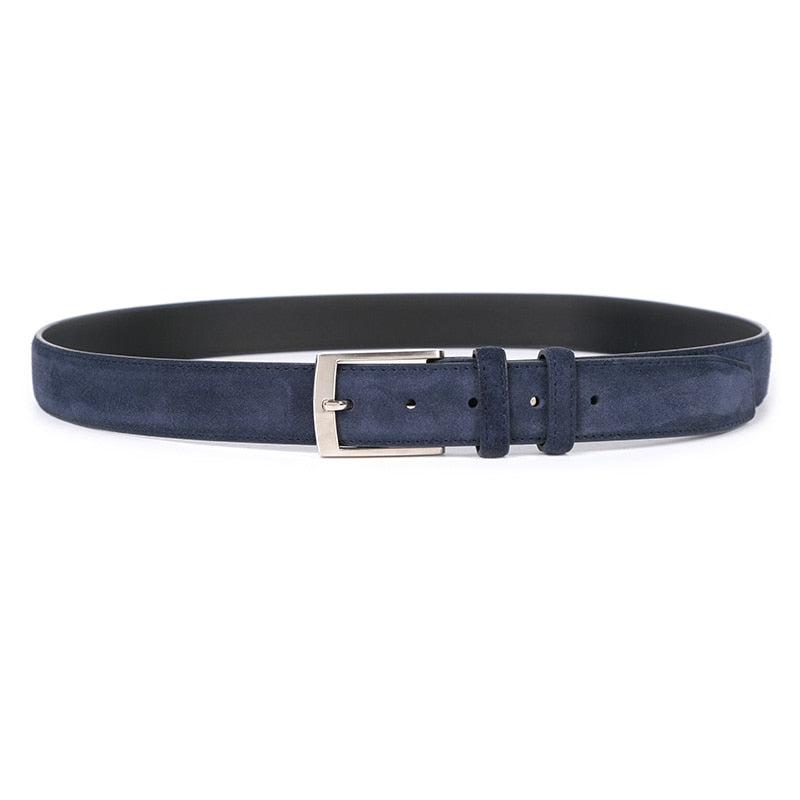 Men Velour Genuine Leather Belt