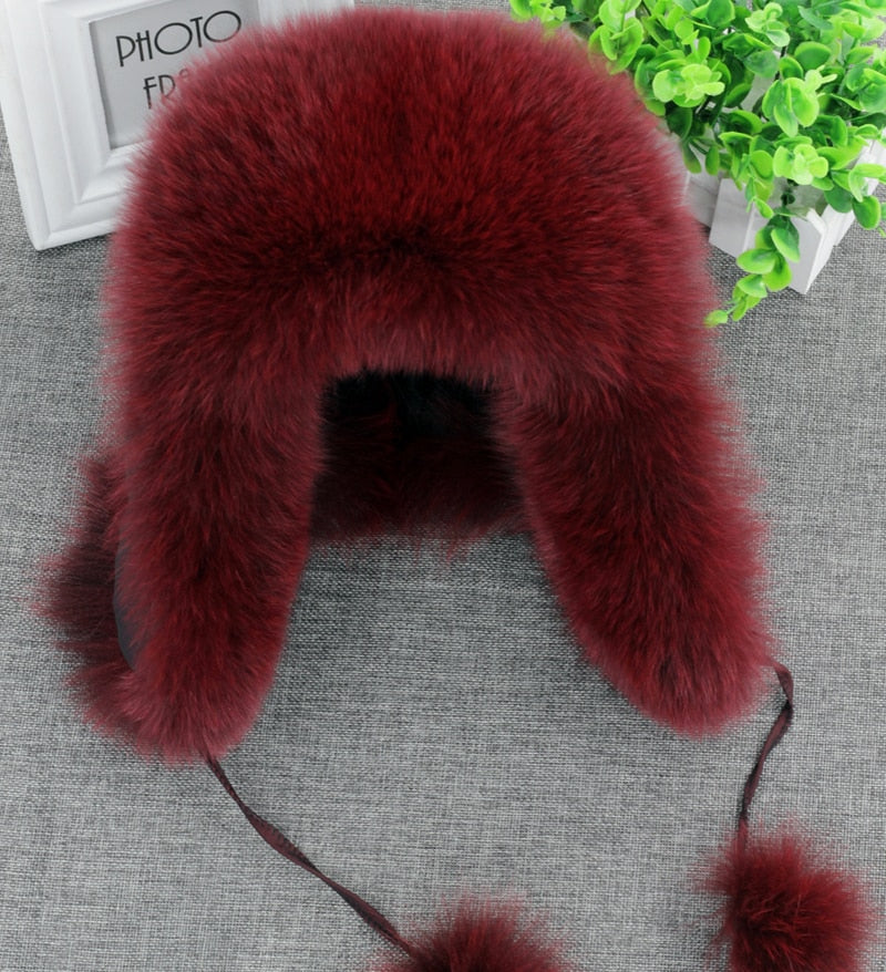 Fox Fur Hat Women Hats Accessories