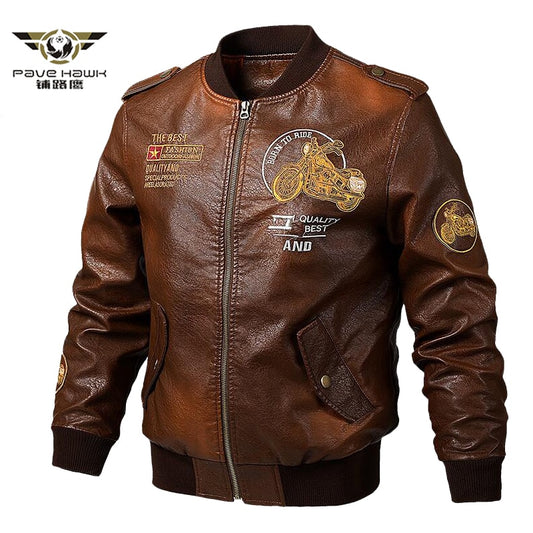 Men Casual Leather Coat