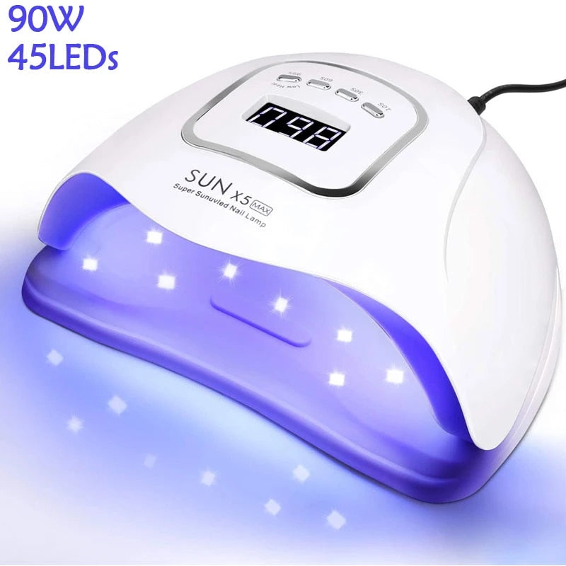 UV LED Lamp for Nails With Memory Function Lamp for Gel Polish Drying Lamp 45 LEDs Lamp for Manicure Home Use And Nail Salon.