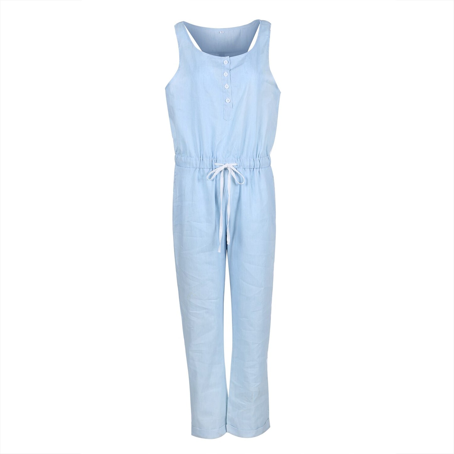 Women  Wash Overall Sleeveless Rompers
