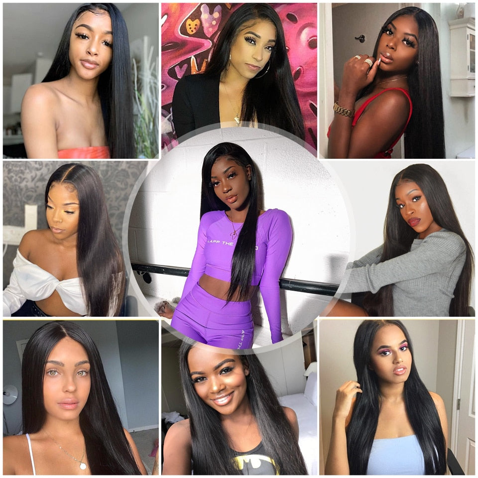 Nicelight 4X4 Lace Closure Wig Straight Lace Human Hair