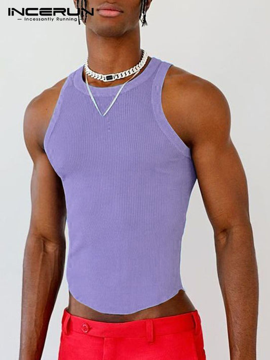 Men Round Neck Tank Tops  Sleeveless