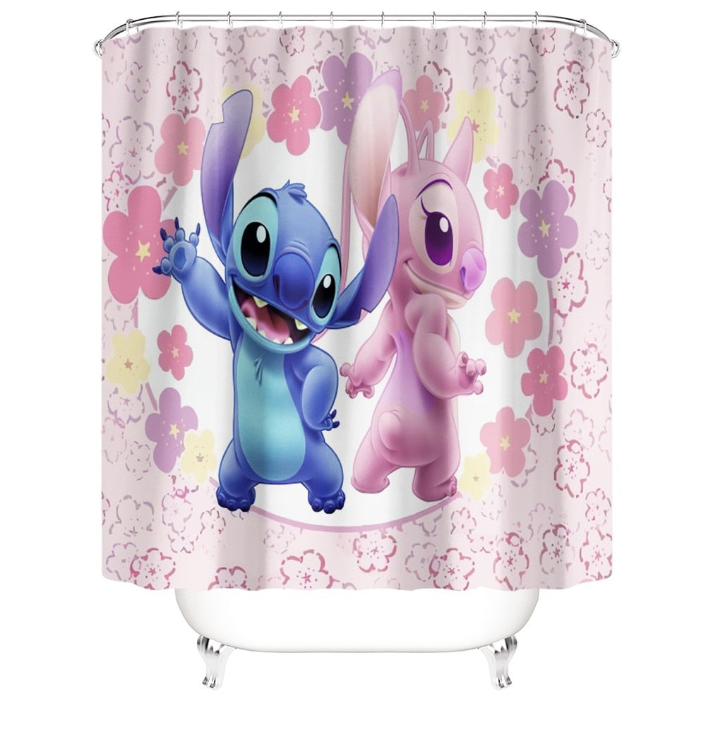 Disney Lilo Stitch Bathroom Shower Curtain Set