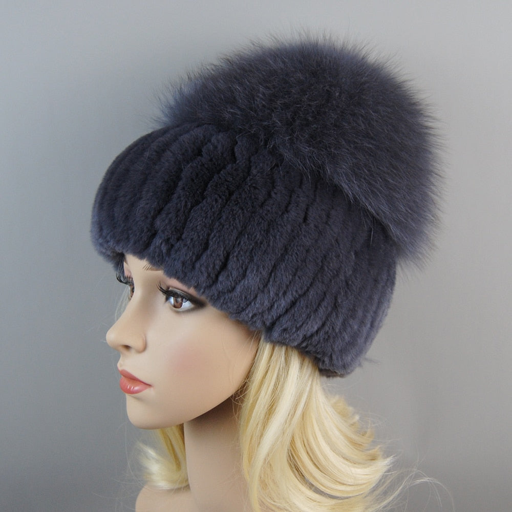 Women Rabbit Fur Hat