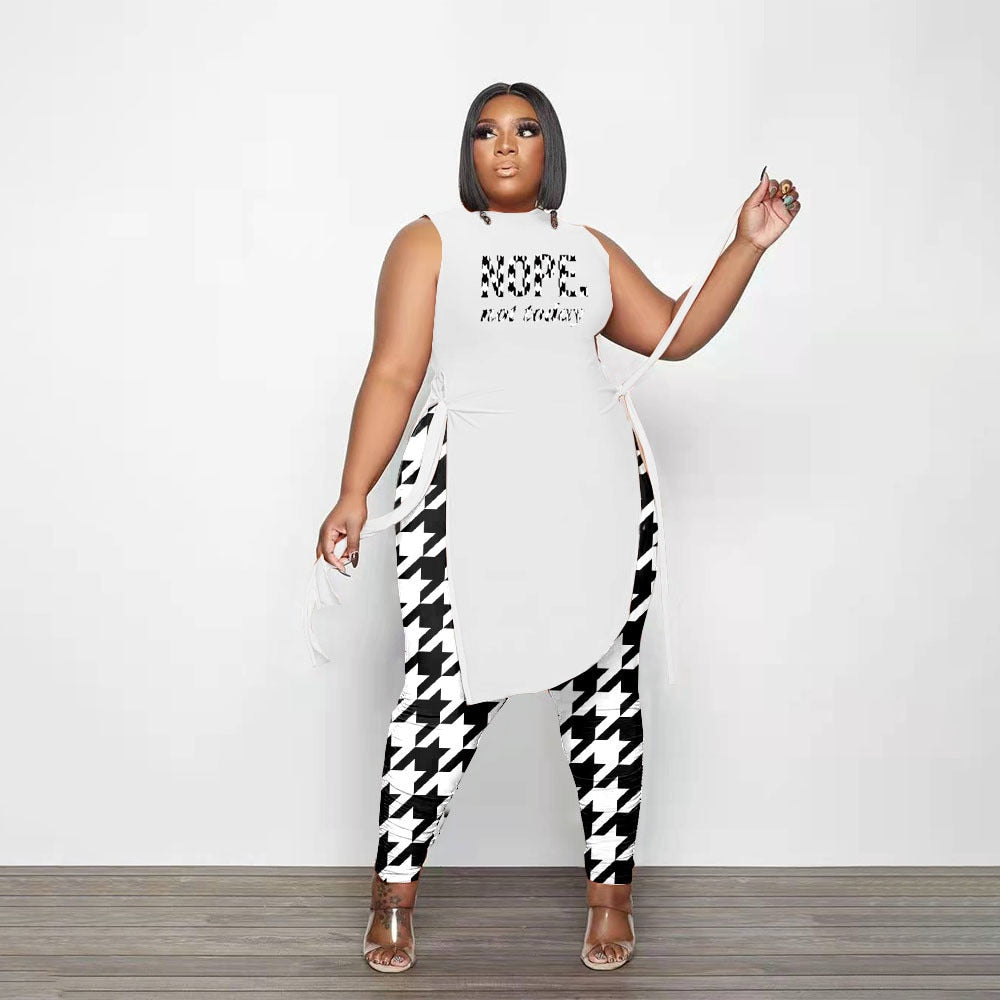 Casual Plus Size Women Two Piece Outfits