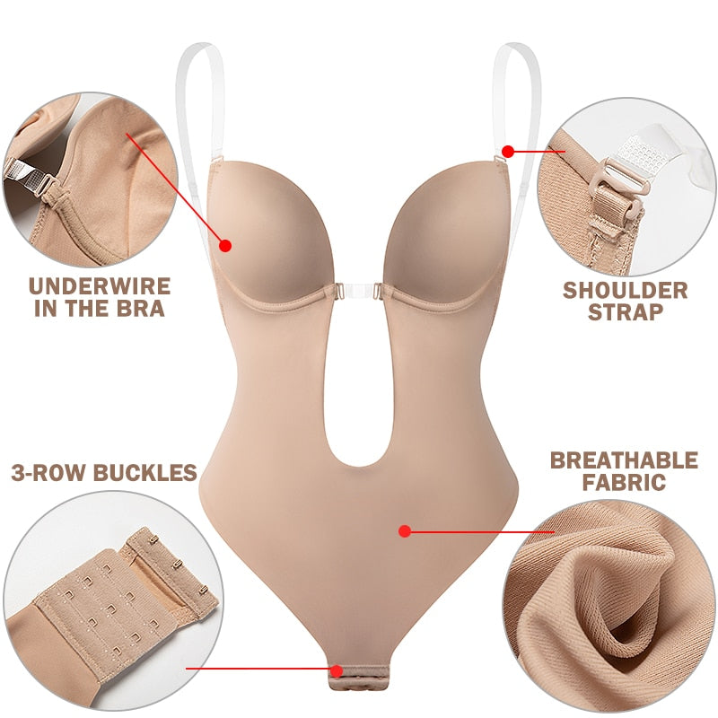 Invisible Shaper Bra Sexy Bodysuit Corset