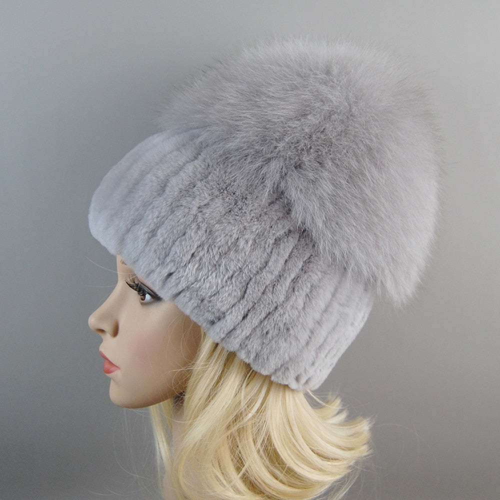Women Rabbit Fur Hat