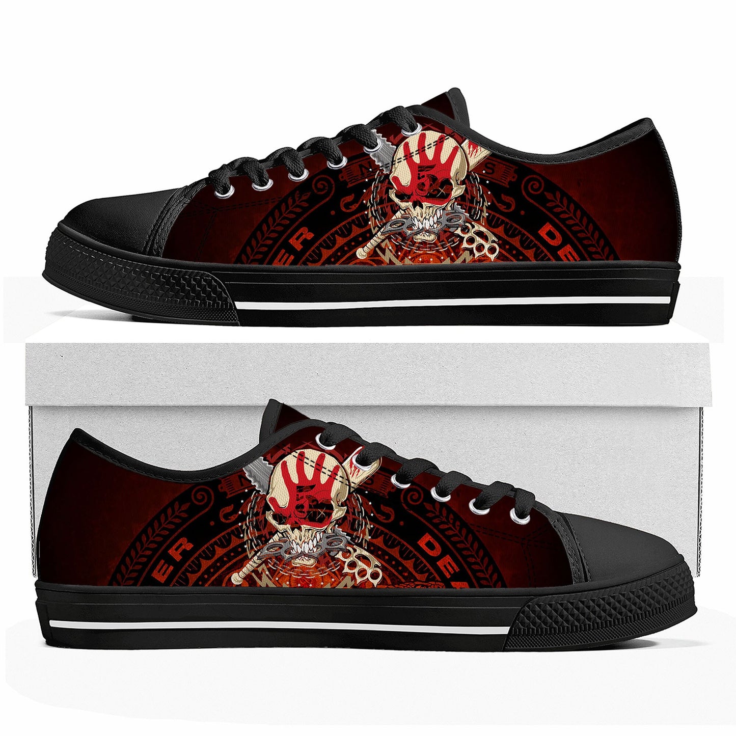 Five Finger Death Punch Band Low Top  Shoes