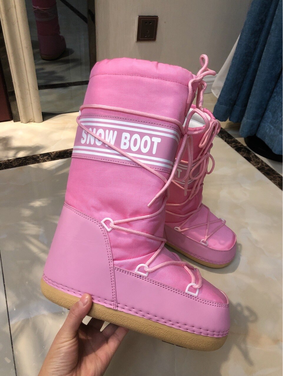 Women Snow Boots Space Deer Waterproof Shoes