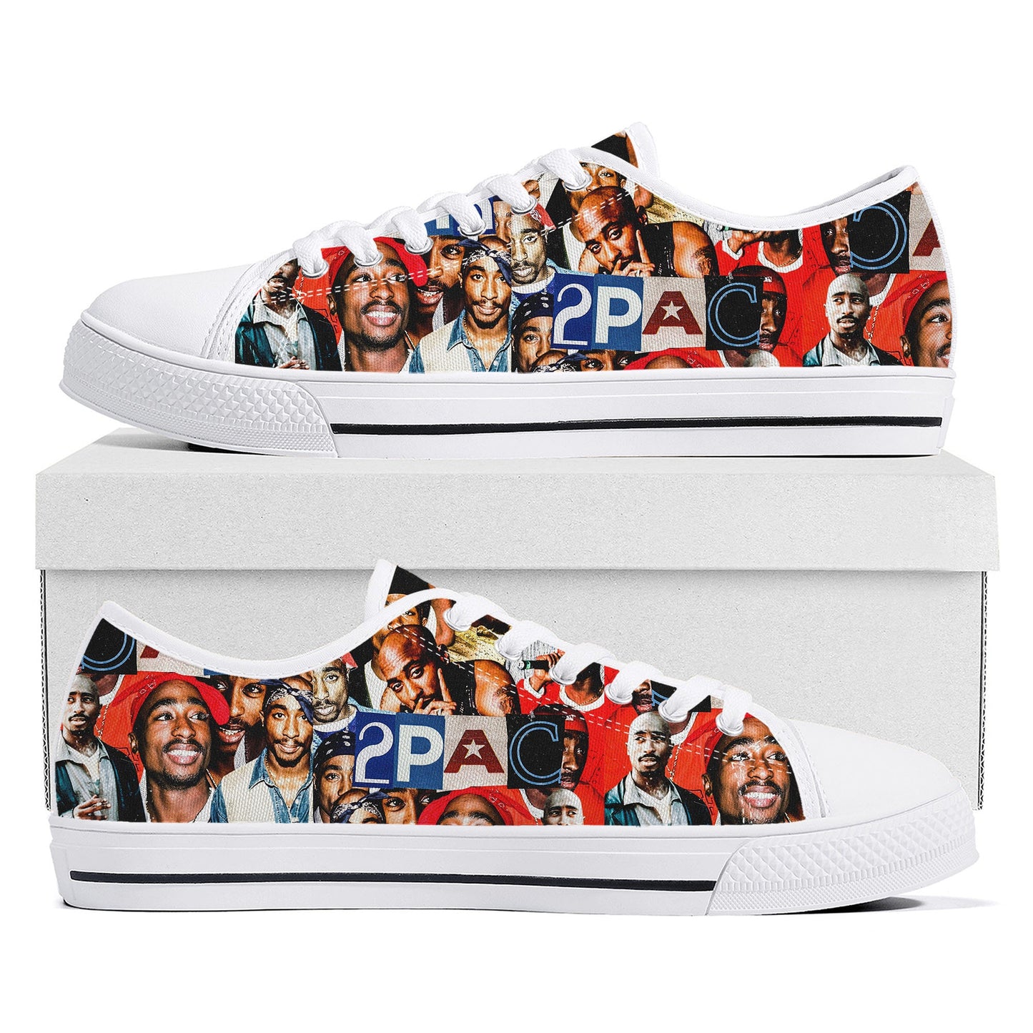 Tupac Low Top High Quality Canvas Shoes