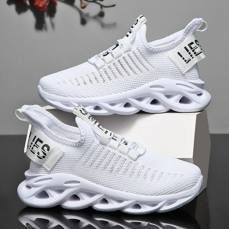 Kids Fashion Breathable Soft Bottom  Lace-up Jogging Shoes