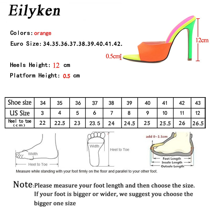 Women Pointed Toe  Mixed Color High Heel Shoes