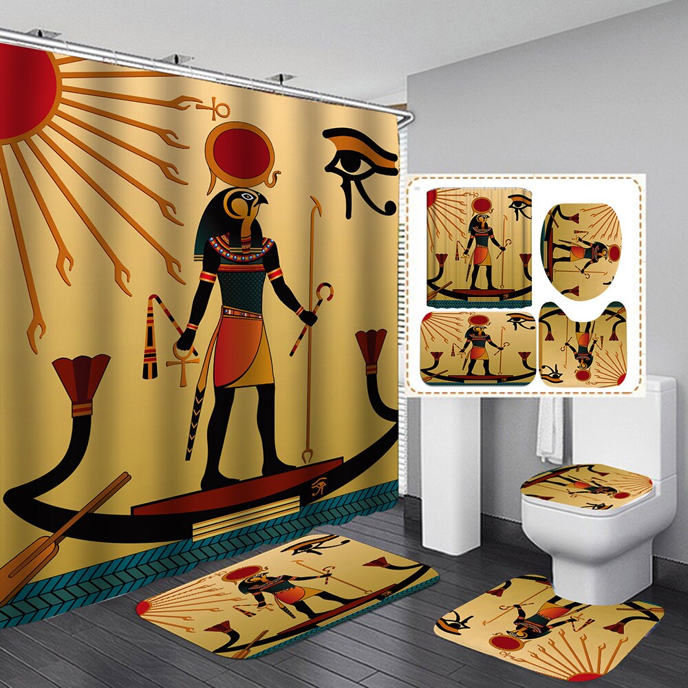 Egyptian Women Shower Curtain Bathroom Set