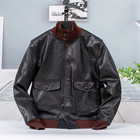 Men Classic Vintage Leather Jacket