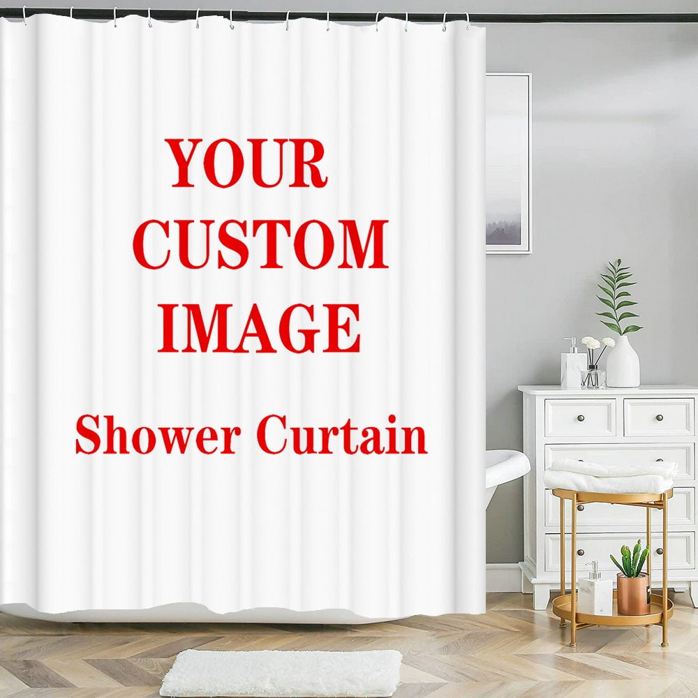 Custom Print Fabric Shower Curtains Set
