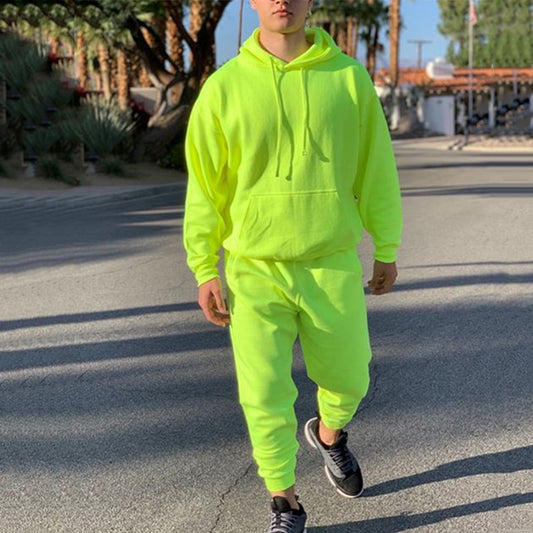 Men Neon Green 2 Piece Set