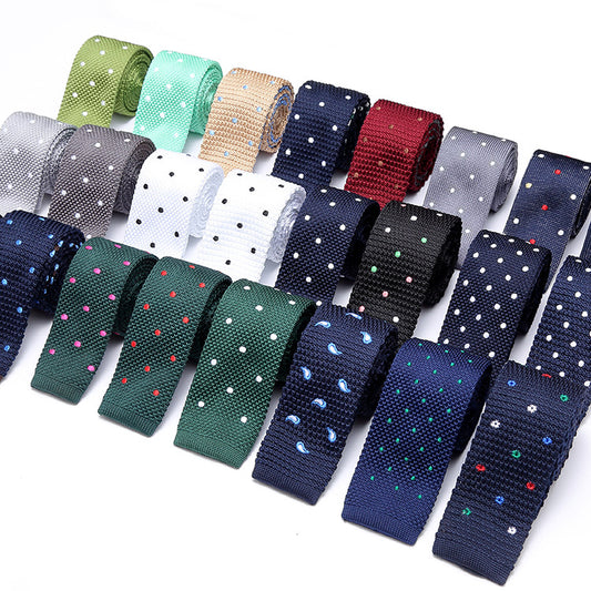 Men Suits Knit Tie Plain Necktie Accessories