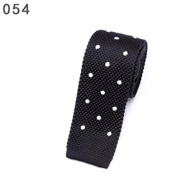 Men Suits Knit Tie Plain Necktie Accessories