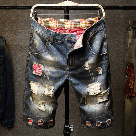 Men Vintage  Denim Shorts