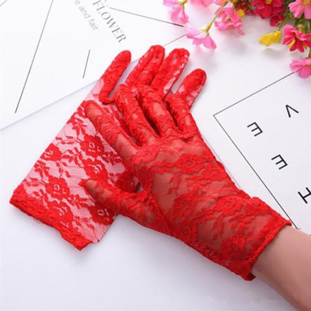 Women Sexy Lace Gloves.